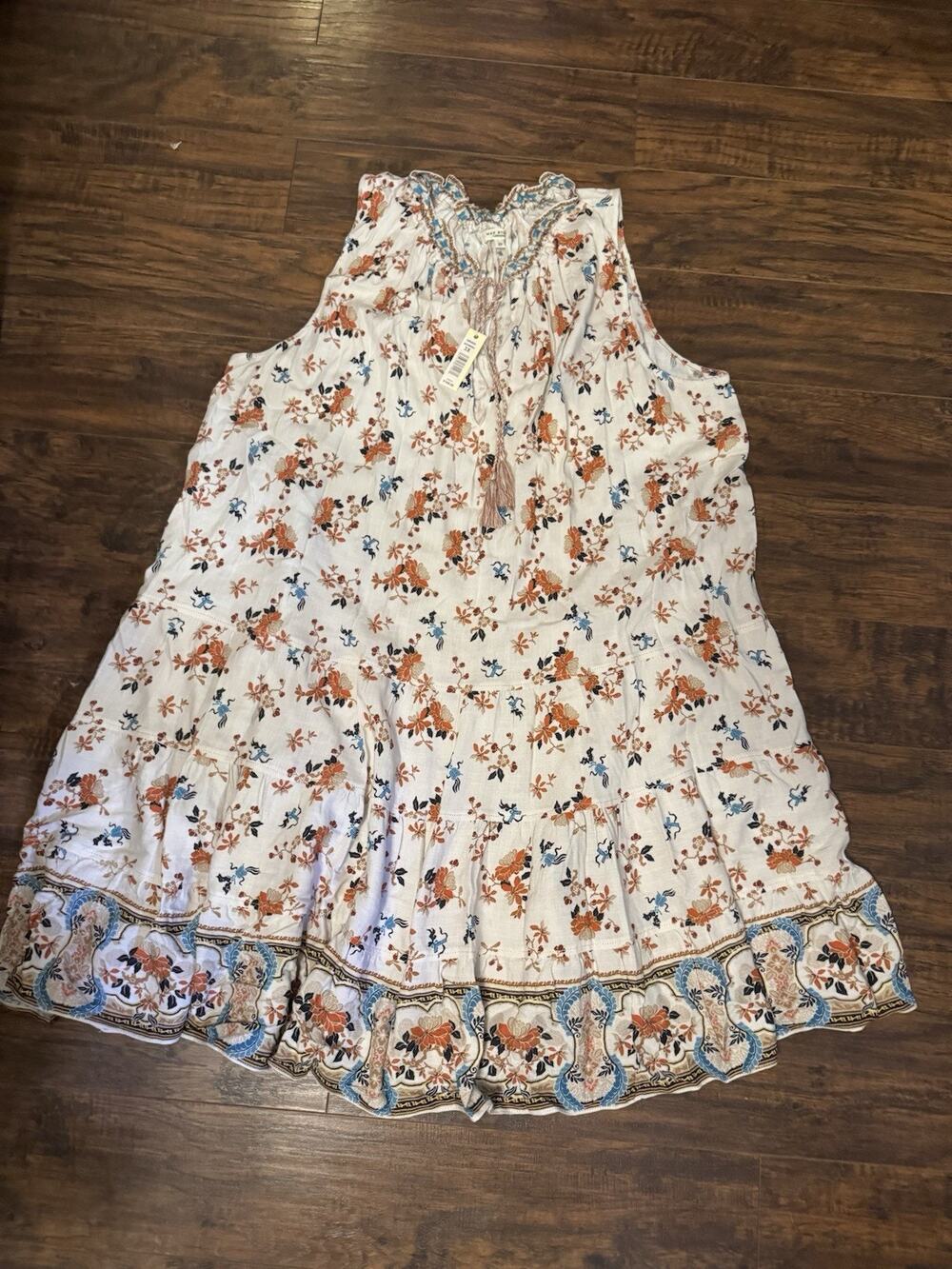 Max Studio Floral Tiered Sleeveless Dress 3X Plus Size